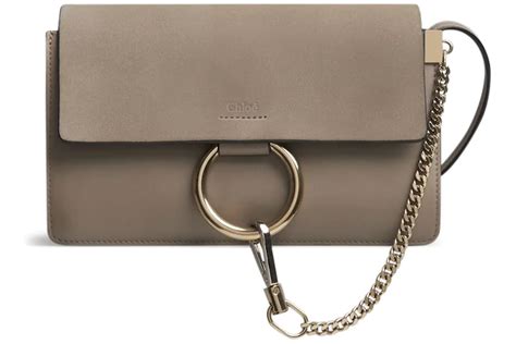 Chloe Faye Smooth/Suede Small Motty Grey 